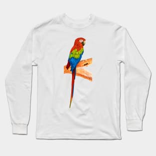 Ara perching on the branch Long Sleeve T-Shirt